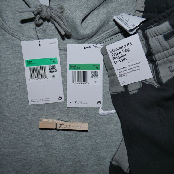 Nike 2 PC Sweatsuit Men's Size XL Fleece Hoodie Sweatpants Tracksuit Outfit NWT - Picture 3 of 11